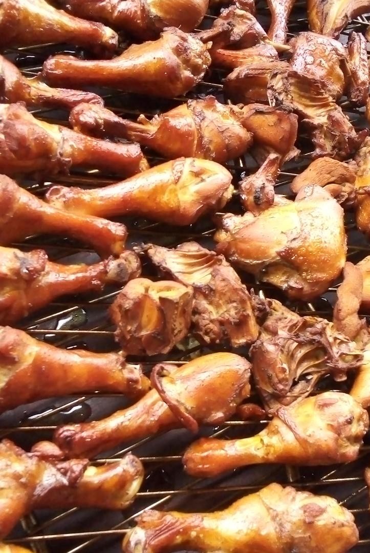 Poulet de chair découpé