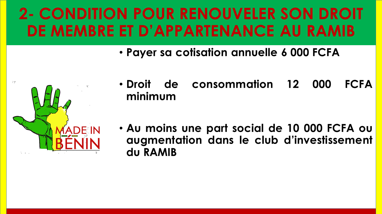 Cotisation de membre